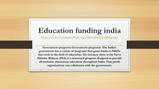 Education funding india