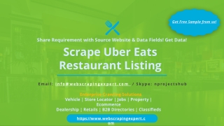 Scrape Uber Eats Restaurant Listing