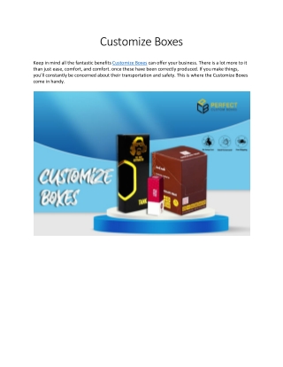 Customize Boxes
