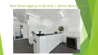 Real Estate Agency in Berwick