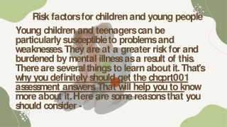 Risk factors for children and young people