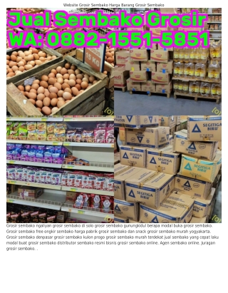 Ö882·I55I·585I (WA) Cara Menentukan Harga Grosir Sembako Distributor Sembako Yog