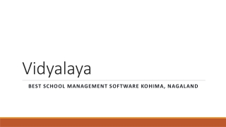 Best School Management Software Kohima, Nagaland