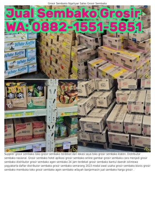 Ô882–I55I–585I (WA) Usaha Semi Grosir Sembako Agen Sembako Usaha