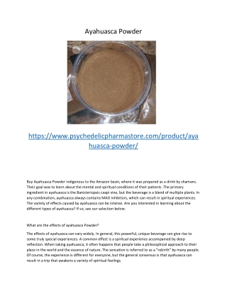 Ayahuasca Powder