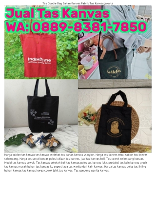 ౦889.8౩8l.ᜪ85౦ (WA) Tas Kanvas Travel Tas Bahan Kanvas Vs Nylon