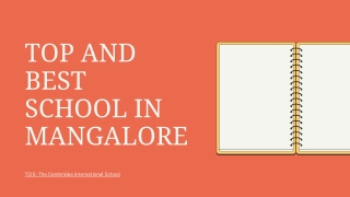 Top and Best School in Mangalore