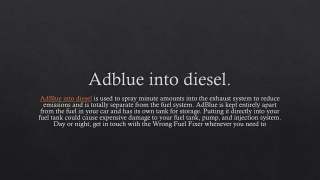 Adblue into diesel