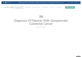 Diagnosis Of Patients With Symptomatic Colorectal Cancer