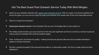 Get The Best Guest Post Outreach Service Today With Mind Mingles