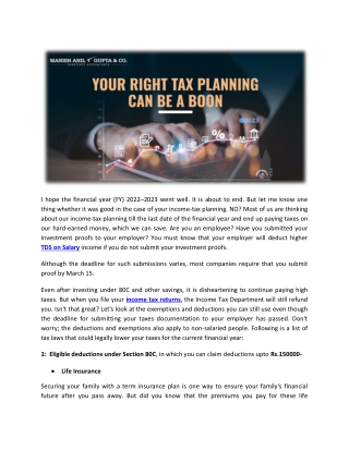 Don't want to pay Income Tax for the financial year 2022-23?