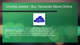 Buy Tanzanite Stone Online