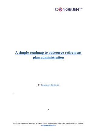 A simple roadmap to outsource retirement plan administration