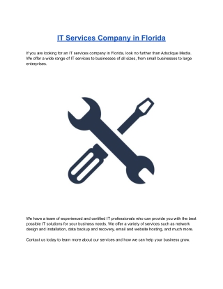 IT Services Company in Florida