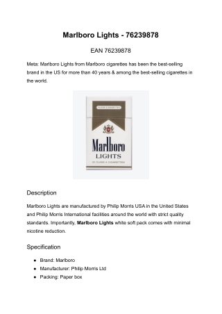 Marlboro Lights