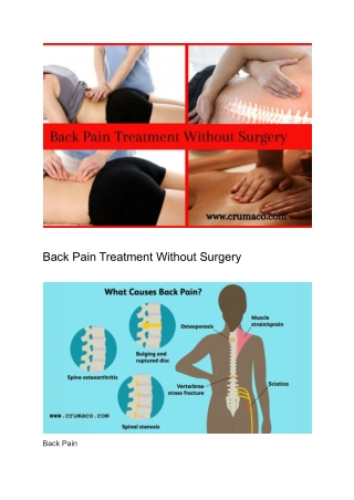 Back Pain Treatment Without Surgery