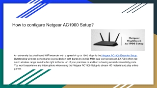 How to configure Netgear AC1900 Setup_