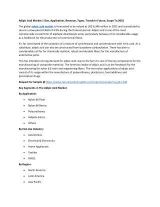 Adipic Acid Market