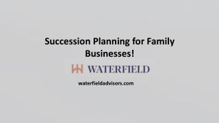 Succession Planning for Family Businesses!