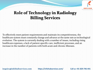 Role of Technology in Radiology Billing Services