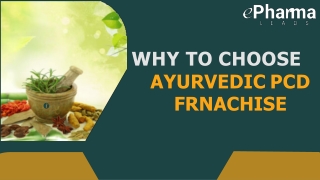 Why To Choose Ayurvedic Pcd Franchise