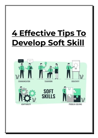 4 Effective Tips To Develop Soft Skill