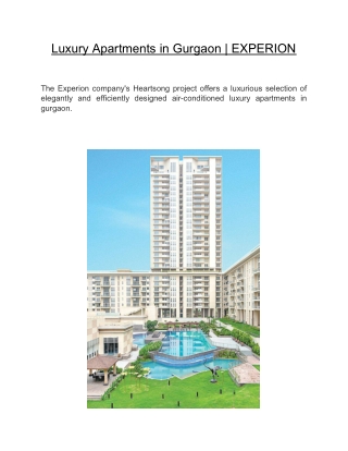 Luxury Apartments in Gurgaon  | EXPERION