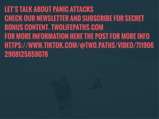 Let’s talk about panic attacks