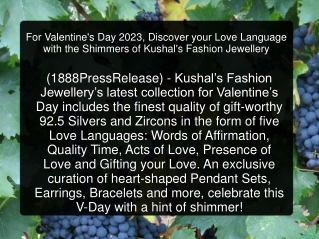 For Valentine's Day 2023, Discover your Love Language with the Shimmers of Kushal's Fashion Jewellery