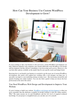 How Can a WordPress Web Designer Make Your Business More Profitable
