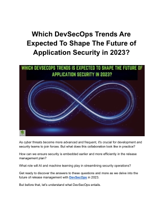 Which DevSecOps Trends Is Expected To Shape The Future of Application Security in 2023_