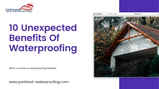10 Unexpected Benefits Of Waterproofing
