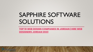 Top 10 Web Design Companies in Jordan  Hire Web Designers Jordan 2023