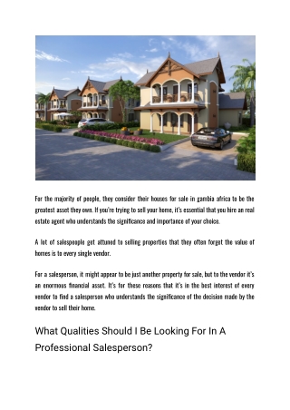 HAVE REAL ESTATE FOR SALE_ WHAT QUALITIES TO LOOK FOR