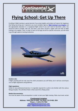 Flying School Get Up There