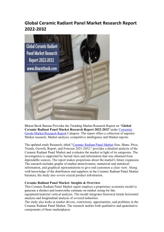 Global Ceramic Radiant Panel Market Research Report 2022-2032