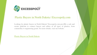 Plastic Buyers in North Dakota  Excesspoly.com