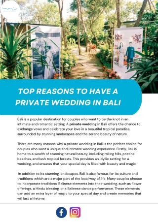 Get The Best Place For Wedding Planner in Bali