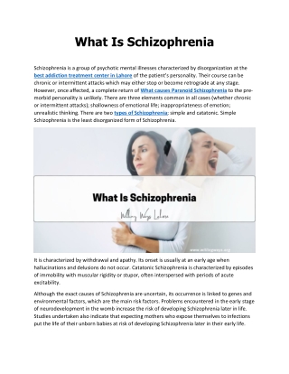 What Is Schizophrenia