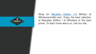 Macallan Edition 1-6  Whiskycentralllc
