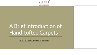 A Brief Introduction of Hand-tufted Carpets