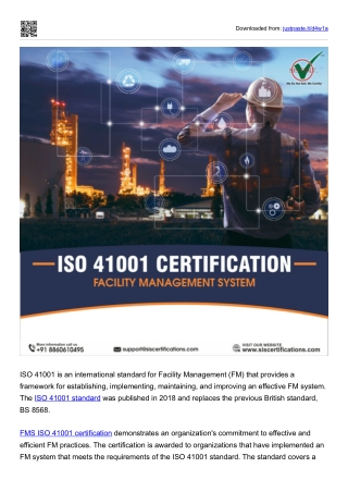 What is ISO 41001 Certification