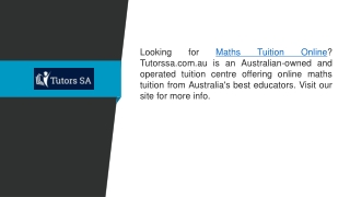 Maths Tuition Online  Tutorssa.com.au