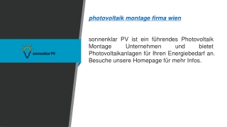 PV Montage Firma  sonnenklar-pv.at