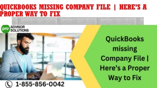 QuickBooks missing Company File Here’s a Proper Way to Fix