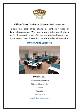 Office Chairs Canberra  Dannysdesks.com