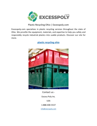 Plastic Recycling Ohio Excesspoly