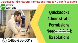 Tips To Move QuickBooks Administrator Permissions Needed