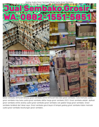 Ô88ᒿ~l55l~585l (WA) Distributor Sembako 2022 Supplier Grosir Sembako