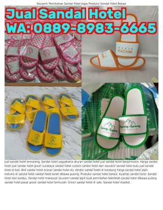 Ö889~8983~6665 (WA) Jual Sandal Hotel Makassar Melukis Di Sandal Hotel